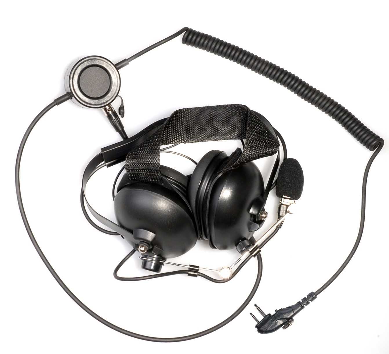 HYT TC-610 Noise-cancelling, behind-the-head light headset ECM14